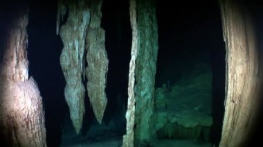 Yucatan cenotes sualtı mağaraları.