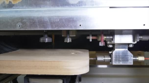 Woodworking equipamentos industriais CNC time lapse vídeo . — Vídeo de Stock