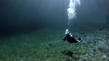 Fernsteinsee dağ gölü tüplü dalış sualtı Fernpass Nassereith.