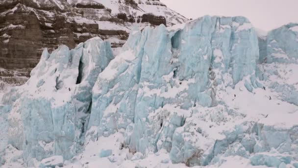 Incredibile paesaggio desertico ghiacciato nell'Artico . — Video Stock