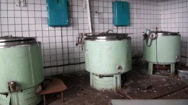 Kantin yemek odasında Pyramiden Spitsbergen Arctic.