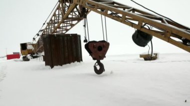 Terk edilmiş şehir Pyramiden Spitsbergen Arctic.