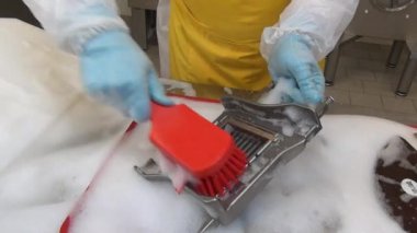 Temizleme ve yıkama profesyonel endüstriyel kıyma makinesi fabrikası.