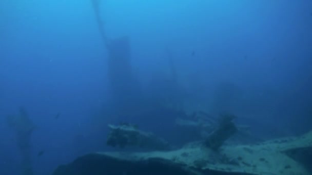 Hajótörés víz alatti Red Sea Egyiptom. — Stock videók
