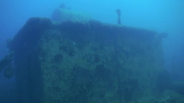 Naufragio bajo el agua en el Mar Rojo Egipto . — Vídeos de Stock