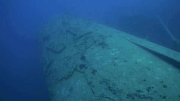 Naufrágio submarino no Mar Vermelho Egito . — Vídeo de Stock