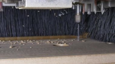 Endüstriyel mobilya üretimi için makine ahşap Cnc freze üzerinde Delme.