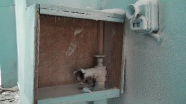 Terk edilmiş bir ıssız city kömür madenlerinde kültür harap ıssız ev.