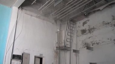 Hayalet şehir Kömür Madenleri Rusya 'daki terk edilmiş alışveriş merkezinin kalıntıları..