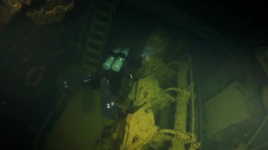 Truk Lagoon 'da sualtı enkazı.