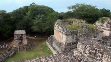 Rüzgârlar Tapınağı Tulum Maya Harabeleri Zona Arqueologica Meksika.