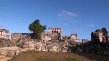 Rüzgârlar Tapınağı Tulum Maya Harabeleri Zona Arqueologica Meksika.