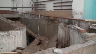 Hayalet şehir Kömür Madenleri Rusya 'daki terk edilmiş alışveriş merkezinin kalıntıları..