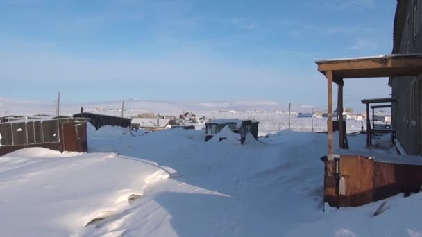 Anadyr stad långt norrut Chukotka Ryssland. — Stockvideo