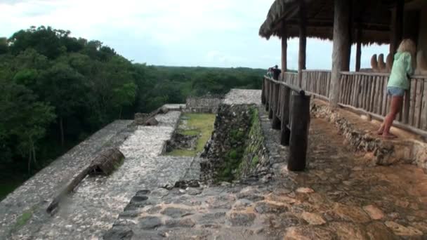 Templom Szelek Tulum Mayan romok Zona Arqueologica Mexikó. — Stock videók