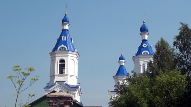 Gereja Ortodoks Katedral Holy Trinity. — Stok Video