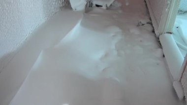 Terk edilmiş bir ıssız city kömür madenlerinde kültür harap ıssız ev.
