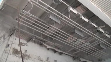 Hayalet şehir Kömür Madenleri Rusya 'daki terk edilmiş alışveriş merkezinin kalıntıları..