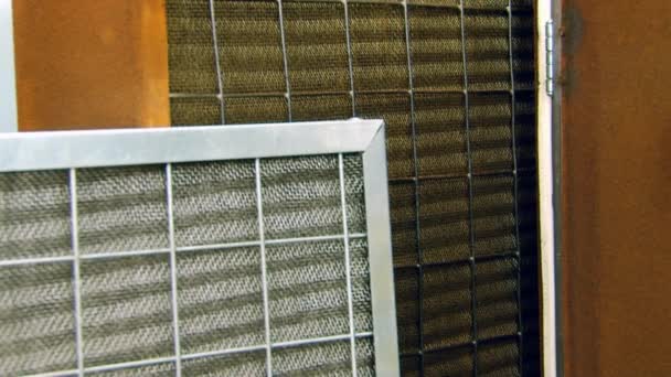 Cartucho de sistemas de ventilação de filtro e purificação de ar . — Vídeo de Stock