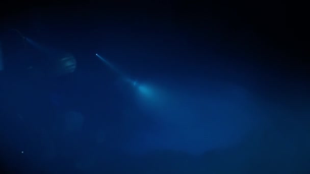 潜水者消失在墨西哥香格里素的浑浊的水中. — 图库视频影像