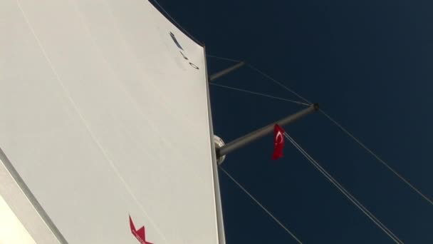 ヨットの白い帆. — ストック動画