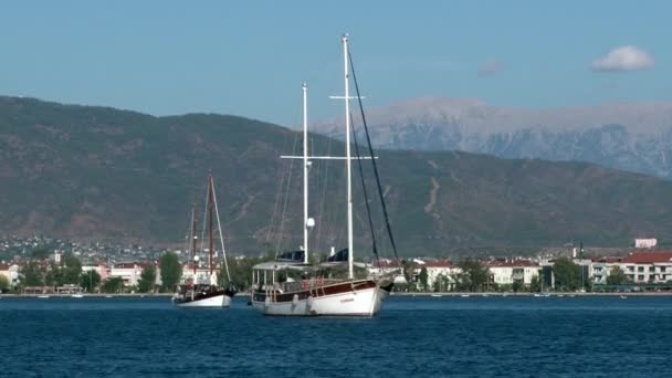 Zevk tekneleri, zanaat ve yatlar limanı. — Stok video