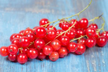 bir tahta üzerinde kırmızı kuş üzümü