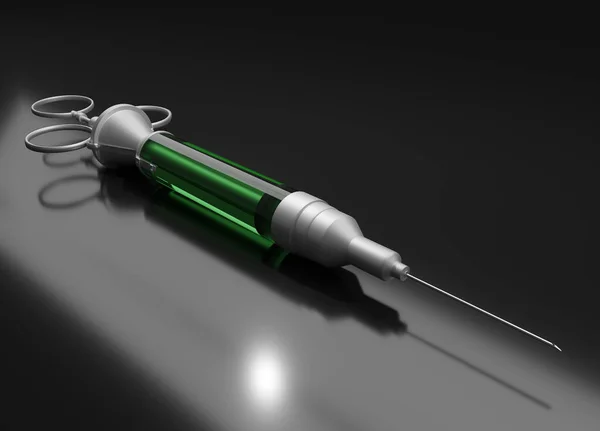 syringe medical vintage in 3D rendering