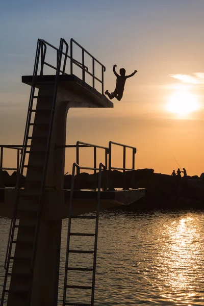 Coraggio e salto: successo Concetto astratto — Foto Stock