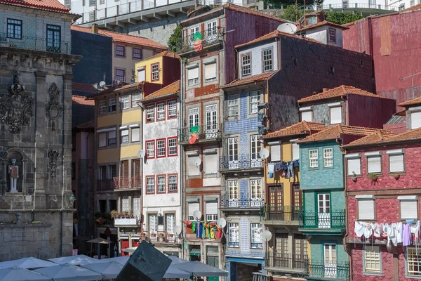 Typical Colorful Portuguese Architecture: Tile Azulejos Facade w — Free Stock Photo