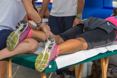 Sporcular kaslar masaj sonra spor