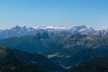 Panoramic View of Italian Dolomites Alps in Summer Time clipart