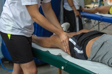 Atletin kaslar masaj sonra spor