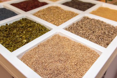 Bölme tohum çeşitleri içinde beyaz kare