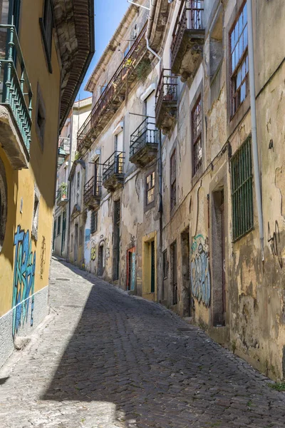 Old Narrow Street in Portuguese Town — Stock Photo, Image