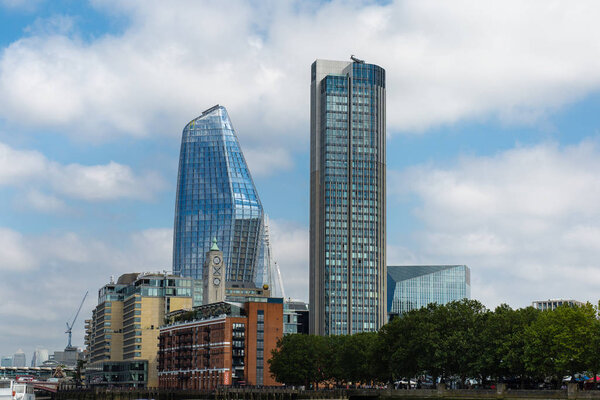 One Blackfriars, informally known as The Vase and South Bank Tower Skyscrapers in South Bank district in Central London.