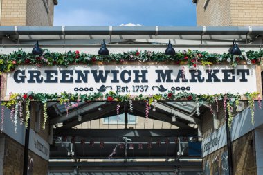 Londra 'da Greenwich Pazar İşareti ve Sembolü.