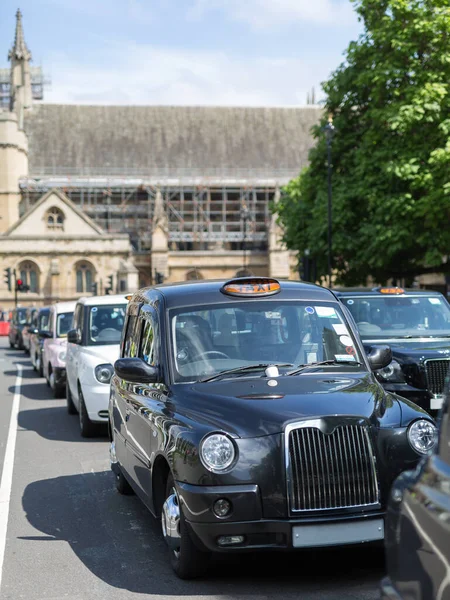 Black Taxi London Road Inghilterra Immagini Stock Royalty Free