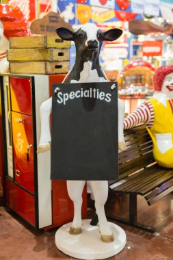 Boş Özellikler Menü Kiremit tahtası İnek Şeklinde Bir Şekil Destekleyici.