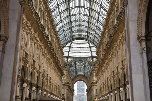 Ceiling Vittorio Emanuele Gallery Shopping Mall Milan Form Pedestrian Covered — Stok Foto