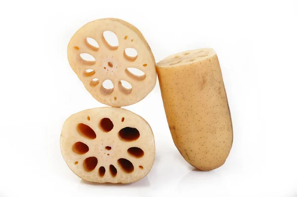 Lotus Root White Background — Stock Photo, Image