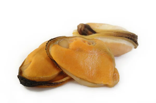 Peeled Mussel White Background — Stock Photo, Image