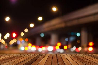trafik sıkışıklığı gece görüntüsünü soyut bulanık bokeh