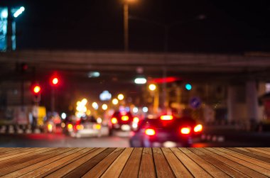 trafik sıkışıklığı gece görüntüsünü soyut bulanık bokeh