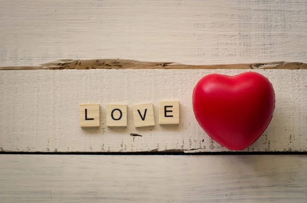Sfondo di San Valentino con cuori e la parola amore . — Foto Stock