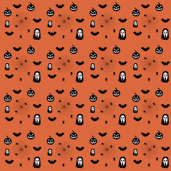 Halloween seamless pattern. The day of the Dead, Pumpkin, ghost, — Stock Vector
