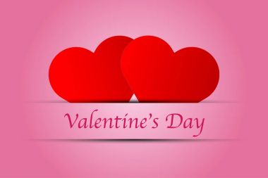 Sevgililer günü sembolleri arka plan ile kalp - vektör illustrat