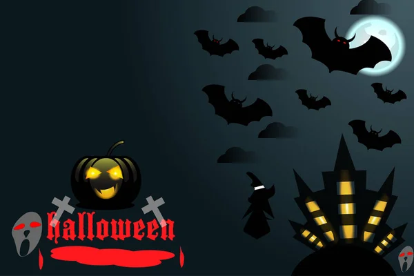 Halloween background is wild with dark background behind like an — Stock Vector