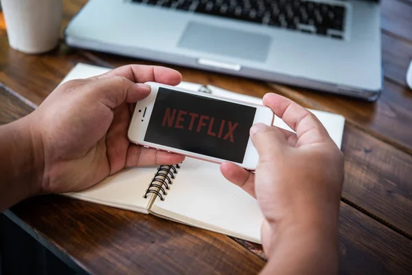 Lamphun, Tayland - 24 Ocak 2019: Sosyal ağlar, Netflex, o