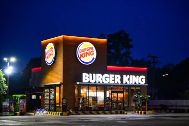 Tayland, Chiang Mai - 10 Ağustos 2019 Burger King Restoranı